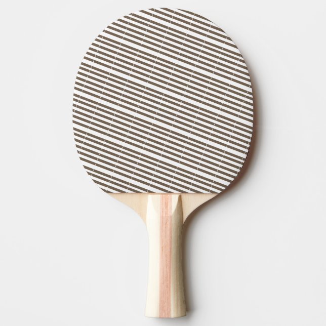 Raquette De Ping Pong Ping Pong Paddle Brown & White Stripe  (Devant)