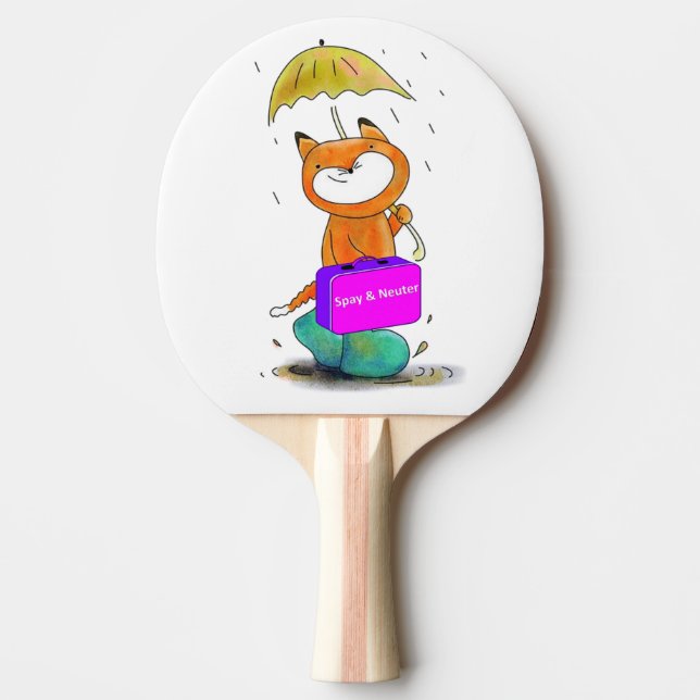 Raquette De Ping Pong Ping Pong Paddle Feline Cat Spay et Neuter (Devant)