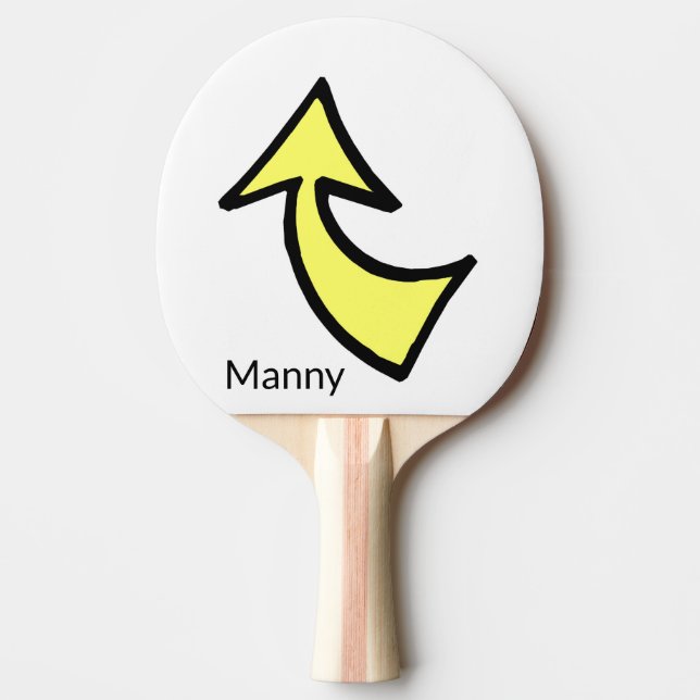 Raquette De Ping Pong Ping Pong Paddle Flèche Jaune (Devant)