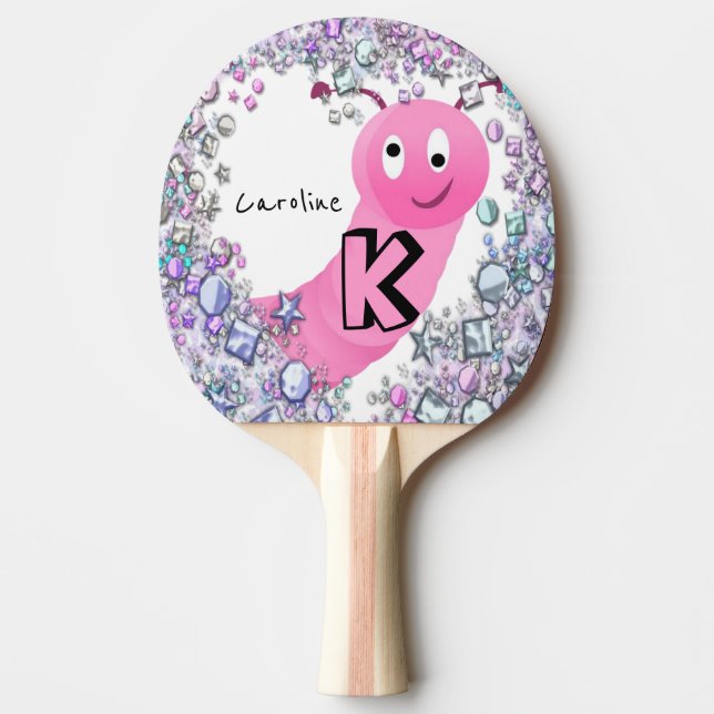 Raquette De Ping Pong Ping Pong Paddle Floral rose (Devant)