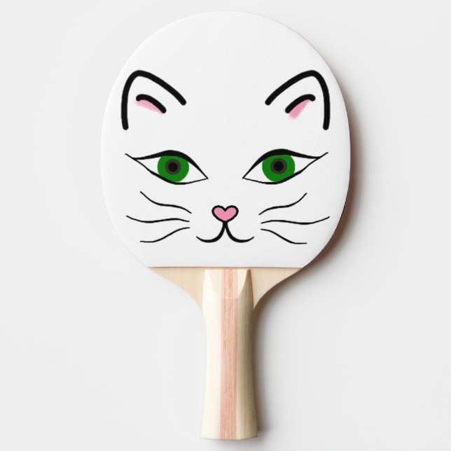 Raquette De Ping Pong Ping Pong Paddle - Kitty Face (Devant)