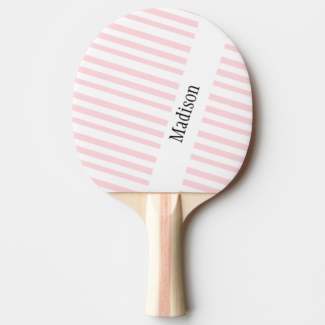 Raquette De Ping Pong Ping Pong Paddle Pink & White Stripe (Devant)