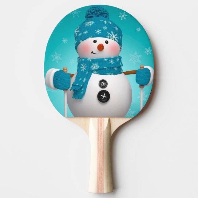 Raquette De Ping Pong Ping Pong Paddle/Snowman (Devant)