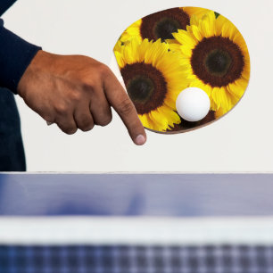 Raquette De Ping Pong Ping Pong Paddle Tournesol Fleurs florales Nature