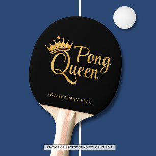 Raquette De Ping Pong Ping Pong Queen Black Gold Nom