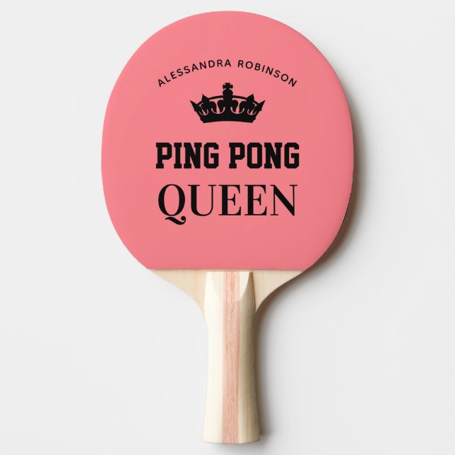 Raquette De Ping Pong Ping Pong Queen Nom personnalisé (Devant)