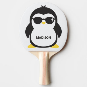 Raquette De Ping Pong Pingouin cool de nom personnalisé