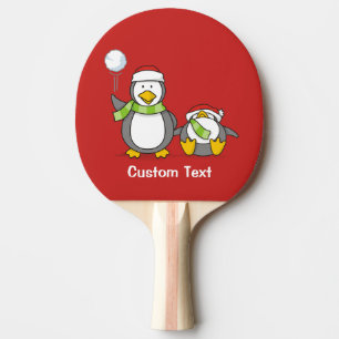 Raquette De Ping Pong Pingouins de Noël