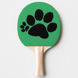 Raquette De Ping Pong Pingpong Paddle - Polydactyle Pawprint sur Vert