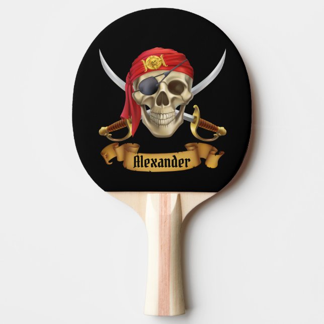 Raquette De Ping Pong Pirate Personnaliser  (Devant)