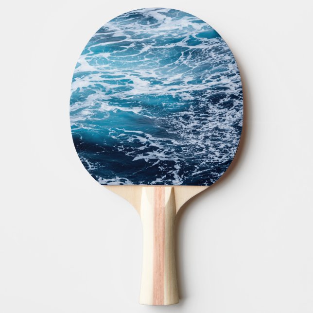 Raquette De Ping Pong Plage d'été Waves Blue Ocean (Devant)
