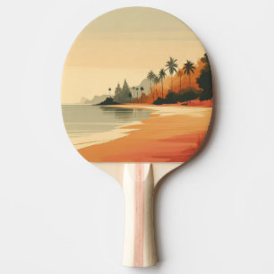Raquette De Ping Pong Plage vintage/rétro/tropicale