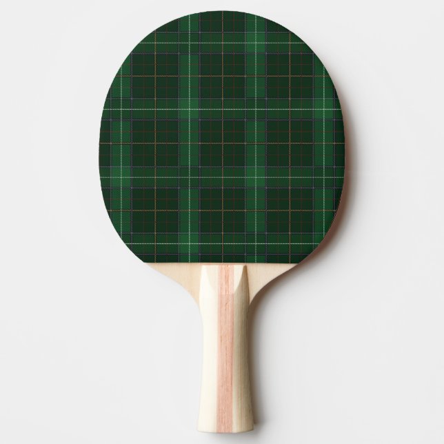 Raquette De Ping Pong Plaid Clan Walsh Tartan Green À damiers (Devant)