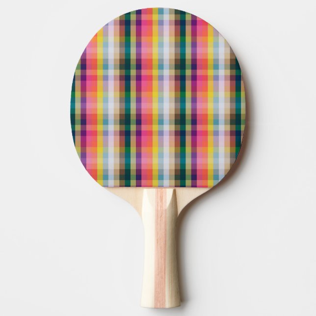 Raquette De Ping Pong Plaid écossais abstrait (Devant)