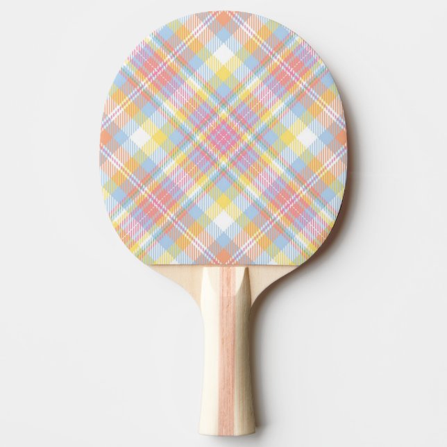 Raquette De Ping Pong Plaid en pastel de rayure (Devant)