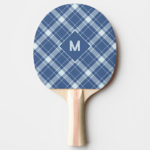 Raquette De Ping Pong Plaid Monogramme personnalisé / Motif Tartan