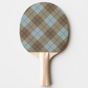 Raquette De Ping Pong Plaid polarisé dans le bleu et le brun