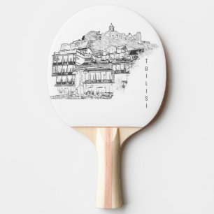 Raquette De Ping Pong Plan d'architecture de la rue Tbilisi Georgia