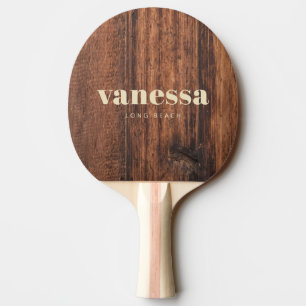 Raquette De Ping Pong Planche à découper usée Nom Classique Moderne Mini