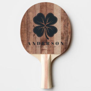 Raquette De Ping Pong Planche en Bois de Palette Trèfle à Quatre Feuille