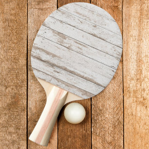 Raquette De Ping Pong Planches de bois blanchies à la chaux