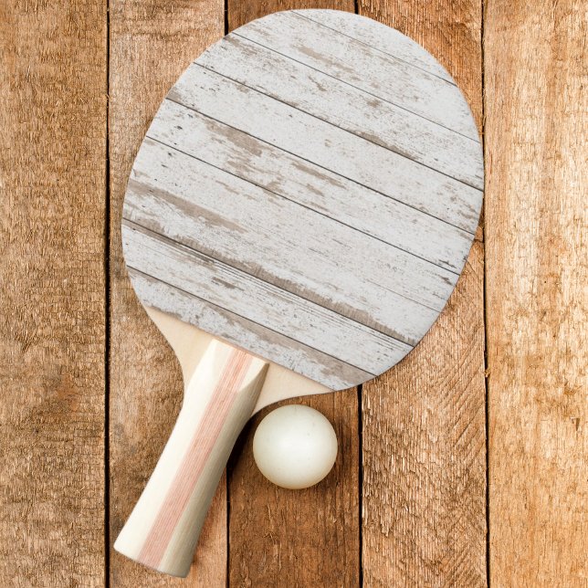Raquette De Ping Pong Planches de bois blanchies à la chaux (Créateur téléchargé)