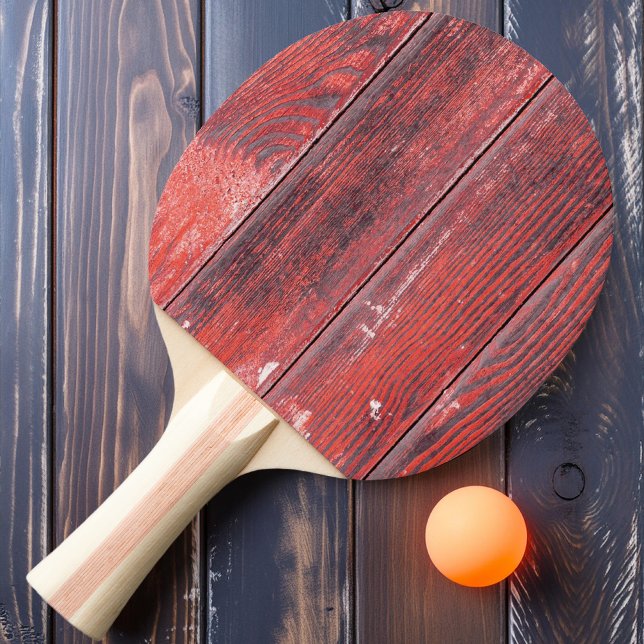Raquette De Ping Pong Planches de grange en détresse (Créateur téléchargé)