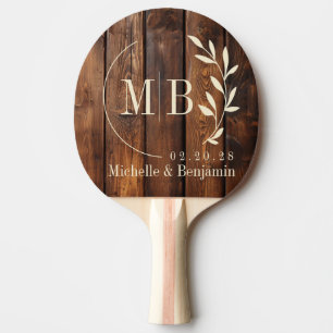 Raquette De Ping Pong Planches de tache de vernis Feuille de mariage Mon