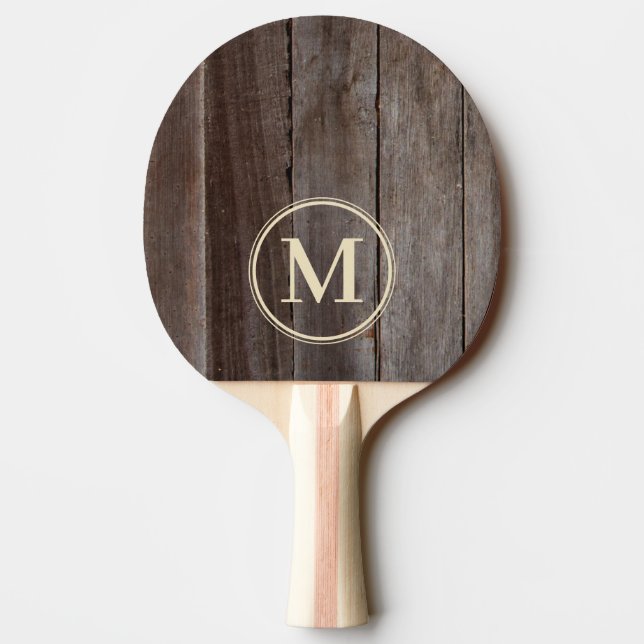 Raquette De Ping Pong Planches Vintage Monogramme (Dos)