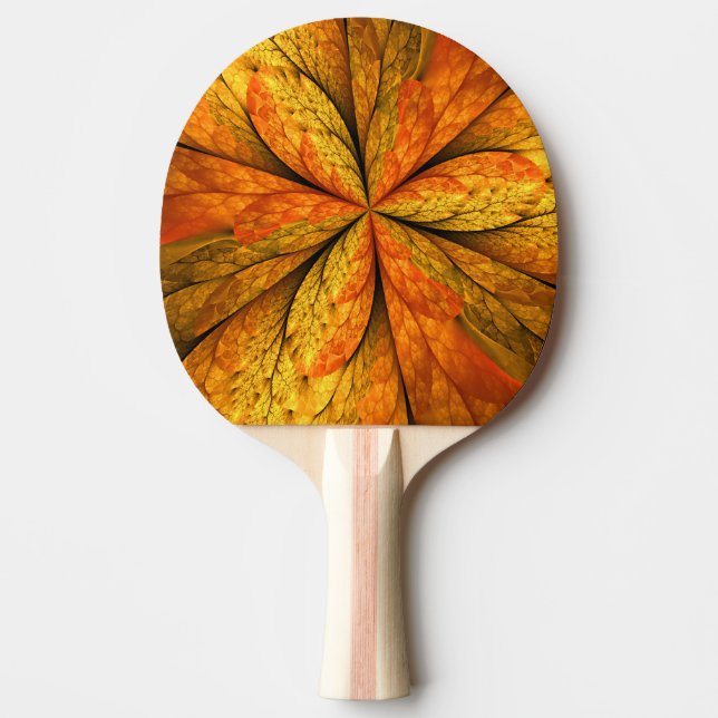 Raquette De Ping Pong Plante d'automne, Abstrait moderne Fractal Art Lea (Devant)