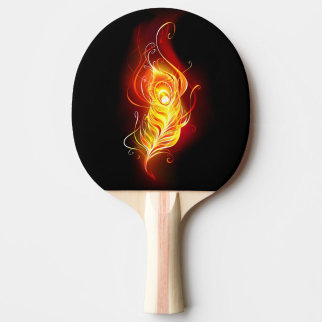 Raquette De Ping Pong Plume de paon de feu (Devant)