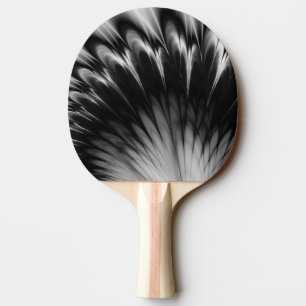 Raquette De Ping Pong Plumes noires et blanches