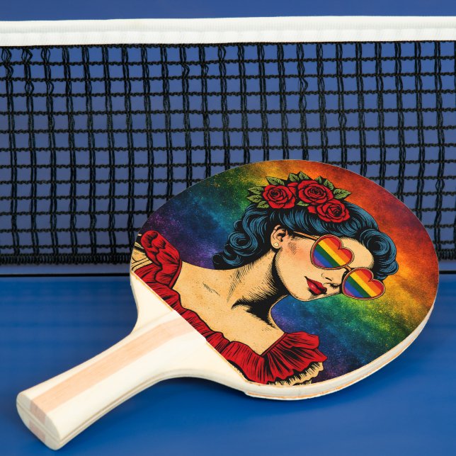 Raquette De Ping Pong Plus de fierté moins de préjugés Mois de la fierté (Insitu)