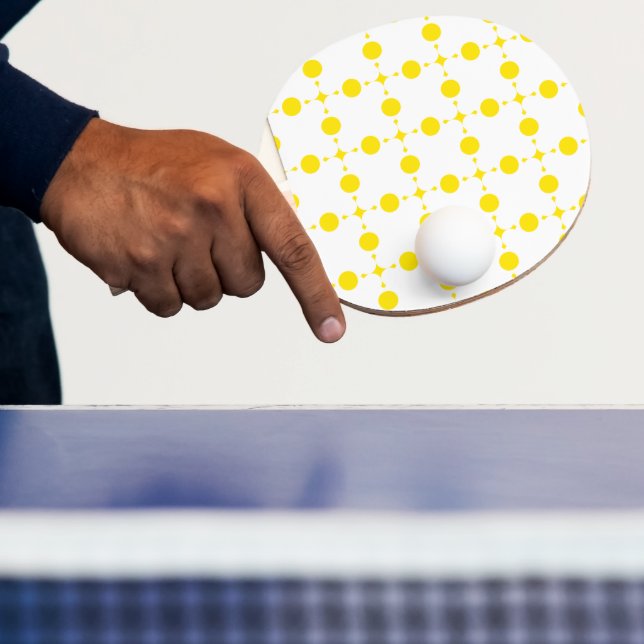 Raquette De Ping Pong Points jaunes, Motif à pois, Points, Pointillé (Insitu)