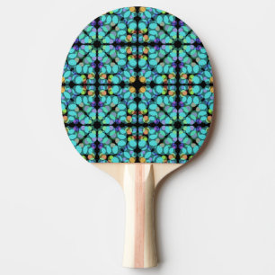 Raquette De Ping Pong Points pastel colorés translucides à motif répétit