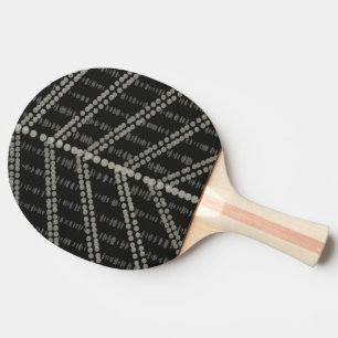 Raquette De Ping Pong Points verticaux gris diagonaux horizontaux