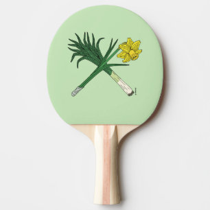 Raquette De Ping Pong Poireau et jonquille traversée