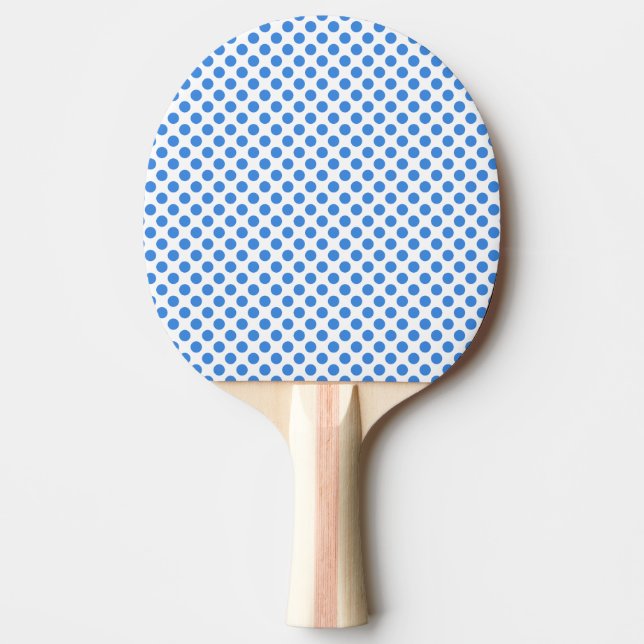 Raquette De Ping Pong Pois bleu avec l'arrière - plan personnalisable (Devant)
