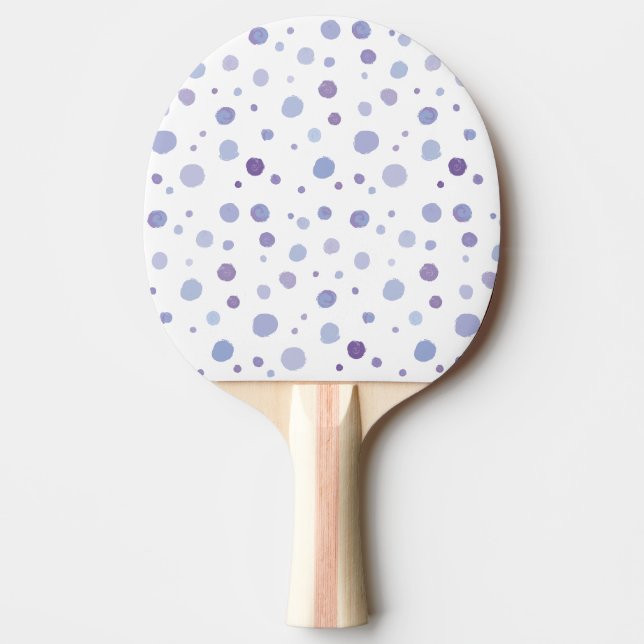 Raquette De Ping Pong pois peints à la main (Devant)