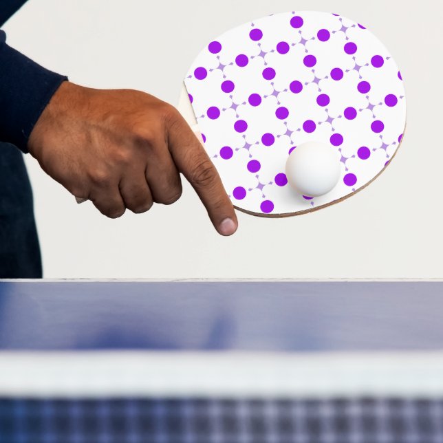 Raquette De Ping Pong Pois violets, Motif à points Polka, points, pointi (Insitu)