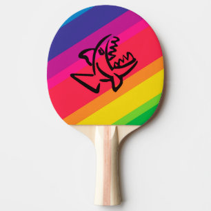 Raquette De Ping Pong Poisson arc-en-ciel