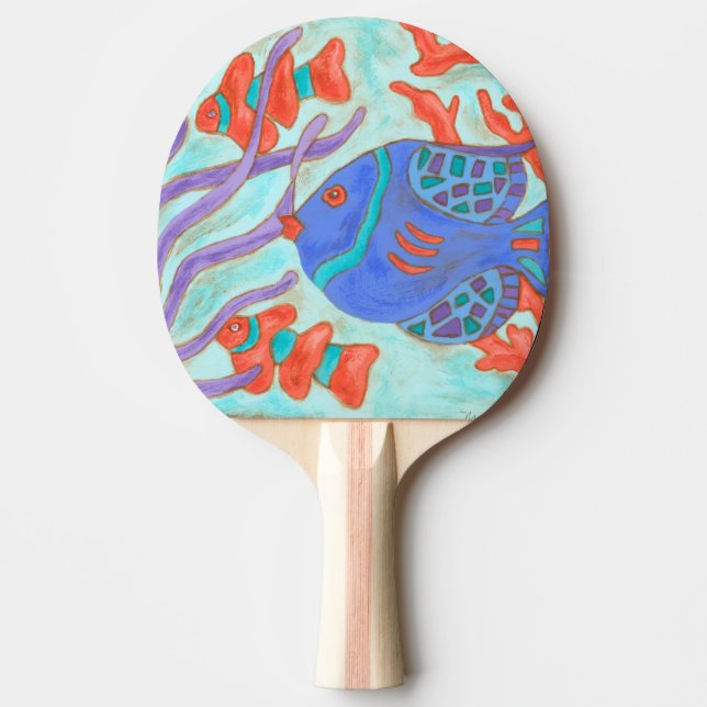 Raquette De Ping Pong Poisson de couleur pop (Devant)