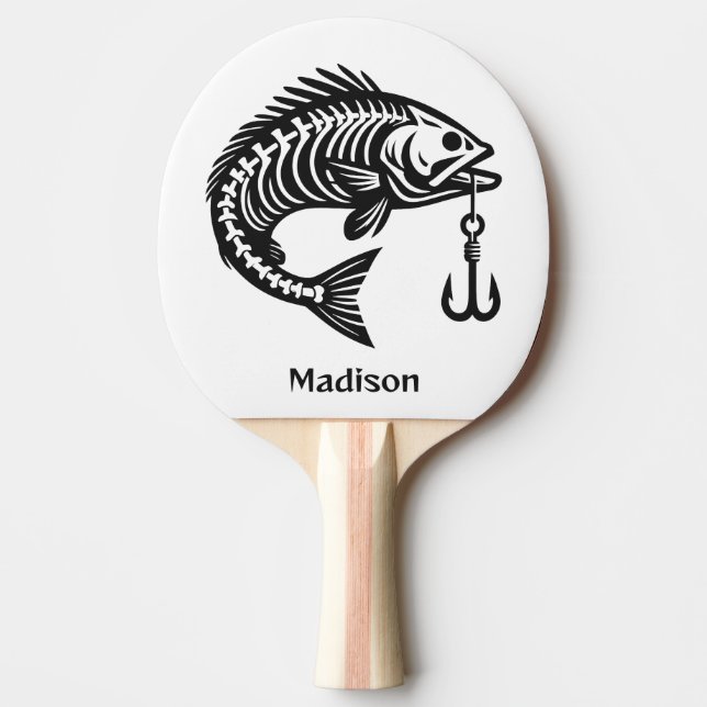 Raquette De Ping Pong Poisson de nom personnalisé (Devant)