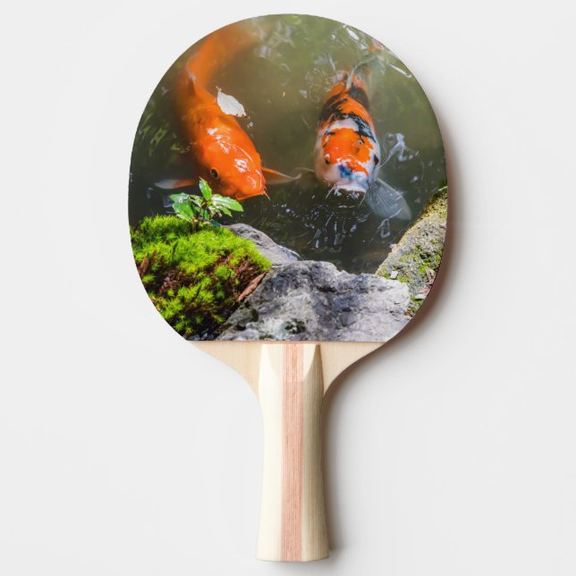 Raquette De Ping Pong Poisson Koi dans un étang (Devant)