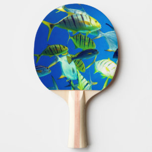 Raquette De Ping Pong Poisson marin jaune avec des rayures noires