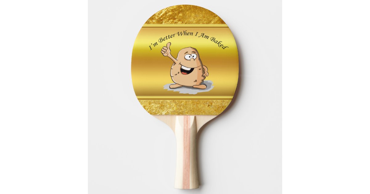 Raquette De Ping Pong Pomme De Terre De Personnage De Dessin Anime Avec Zazzle Fr