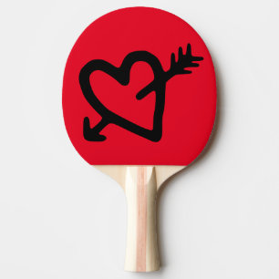 RAQUETTE DE PING PONG PONDRES DE PING ROMANTIQUE DU COEUR
