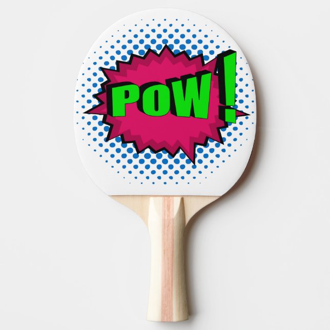 Raquette De Ping Pong Pop Art Comic Pow ! (Devant)