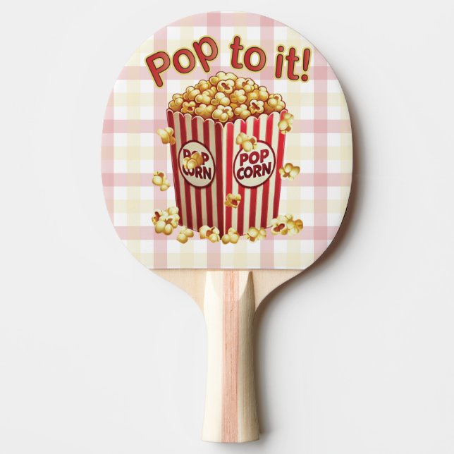 Raquette De Ping Pong Poppin' avec Style - "Pop to it!" (Devant)