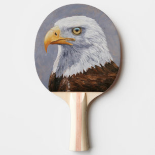 Raquette De Ping Pong Portrait de Bald Eagle